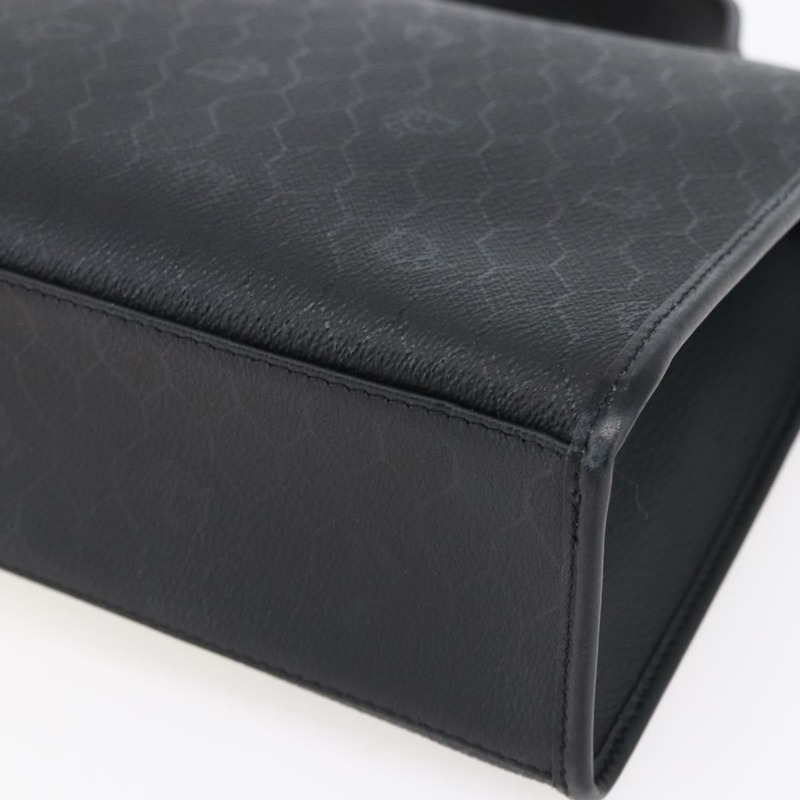 【日本直送】Christian Dior 蜂巢帆布手提包 PVC 黑色金色 正品 150746-11