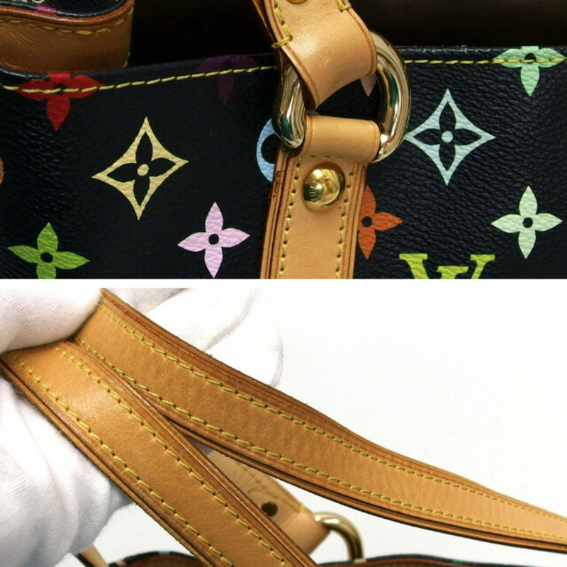 路易威登 Monogram Multicolore Aurelia MM 手提包 黑色-6