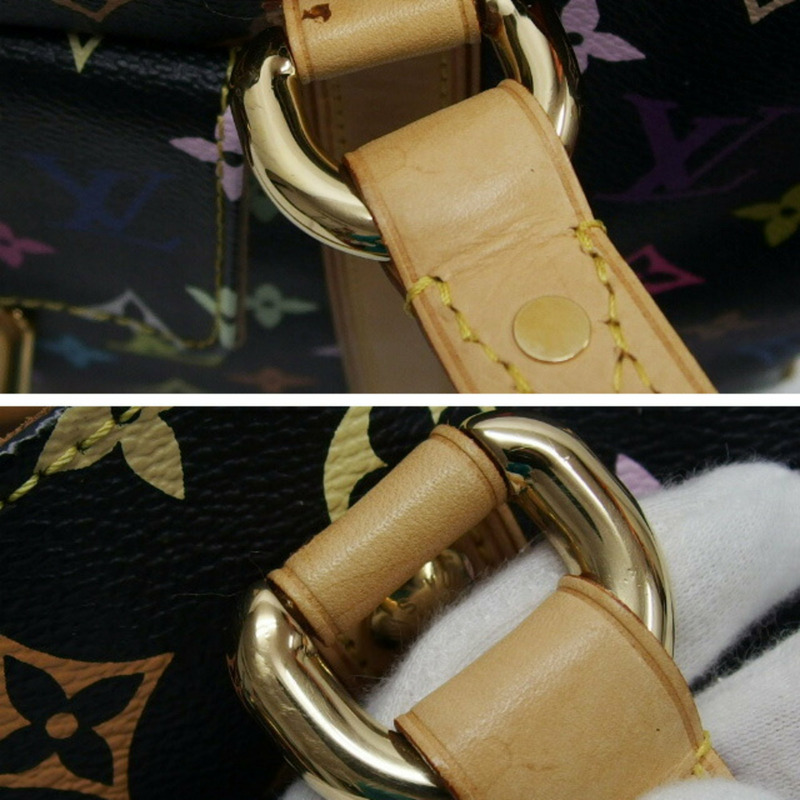 路易威登 Monogram Multicolore Aurelia MM 手提包 黑色-8