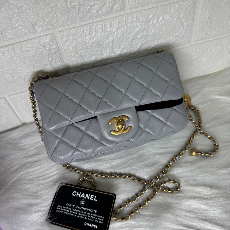 香奈兒金球coco20淺灰羊29開-26