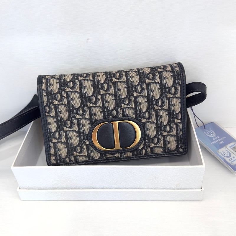 DIOR 迪奧老花蒙田二合一肩背包woc 兩條肩帶-0