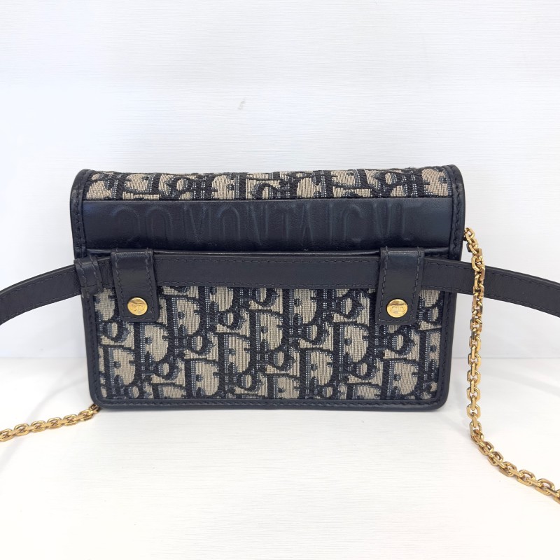 DIOR 迪奧老花蒙田二合一肩背包woc 兩條肩帶-2