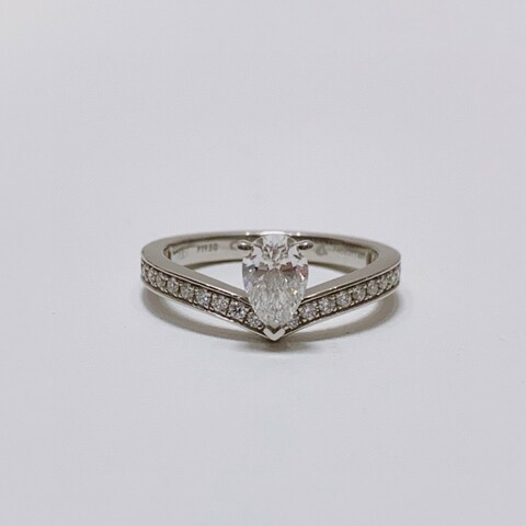 Chaumet Josephine 約瑟芬系列白鷺冠冕水滴0.56ct 52號鉑金鑽戒🈶證書