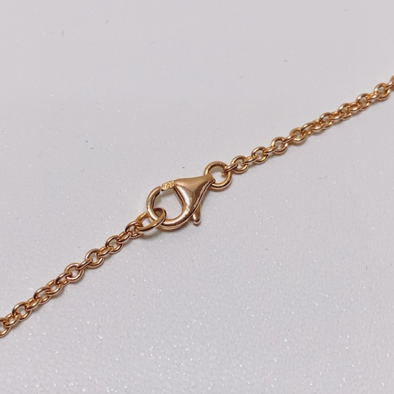 Cariter玫瑰金love系列雙環項鍊 45cm-2