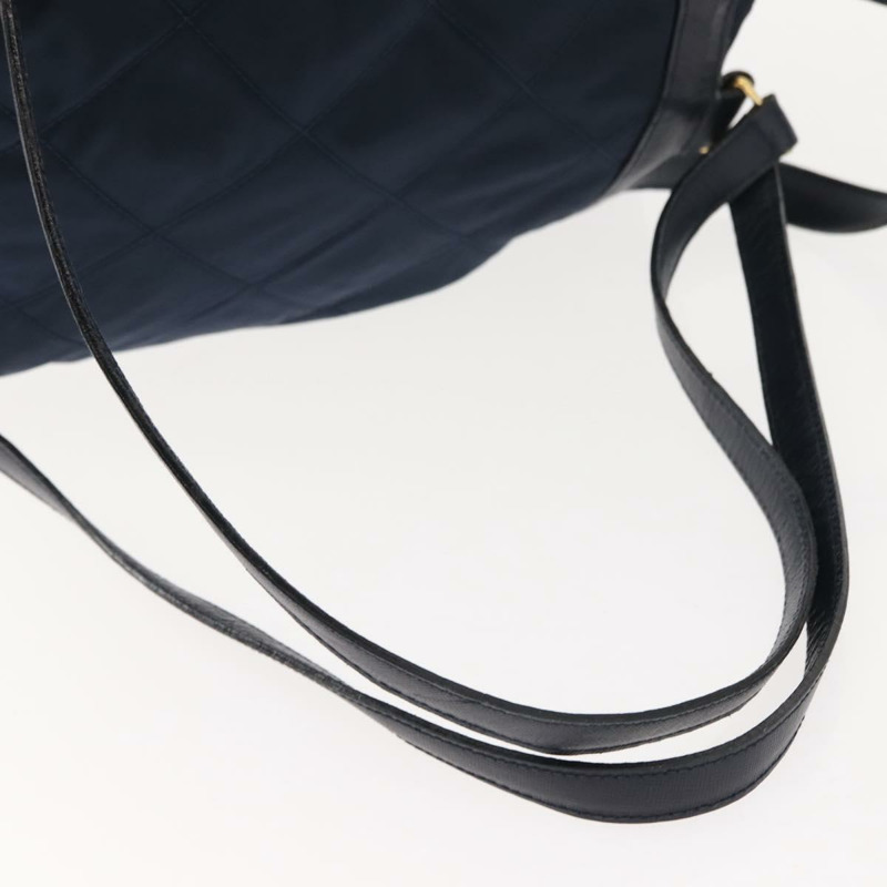 【日本直送】PRADA 雙肩包 尼龍 海軍藍 金色 正品 146671-8