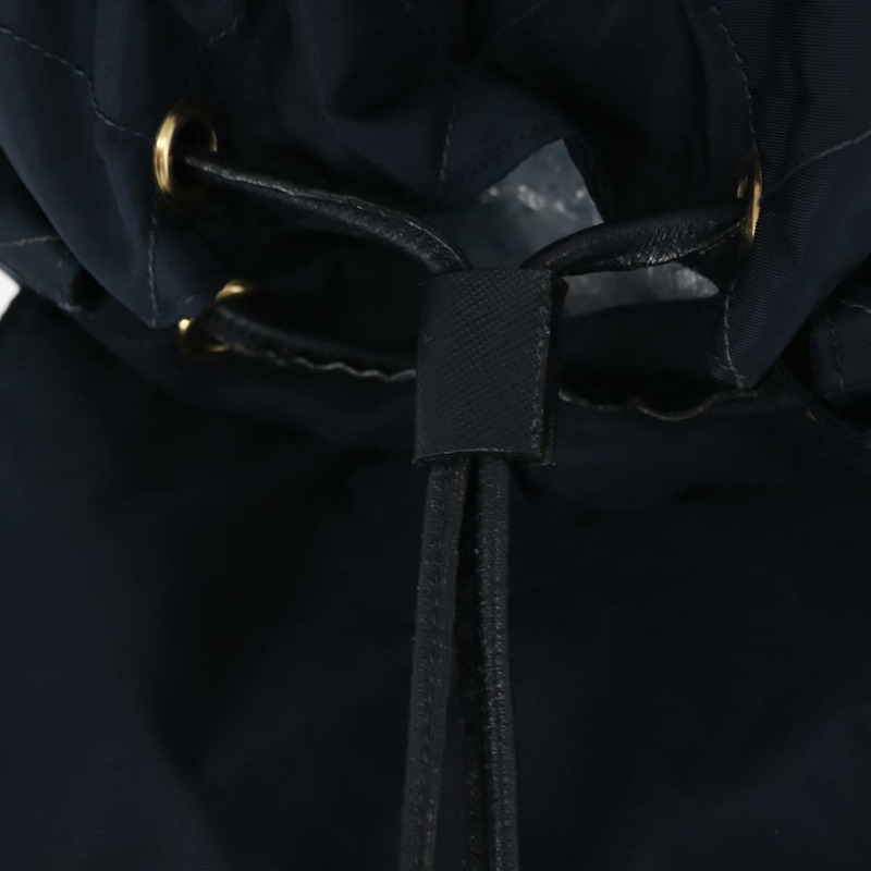 【日本直送】PRADA 雙肩包 尼龍 海軍藍 金色 正品 146671-22