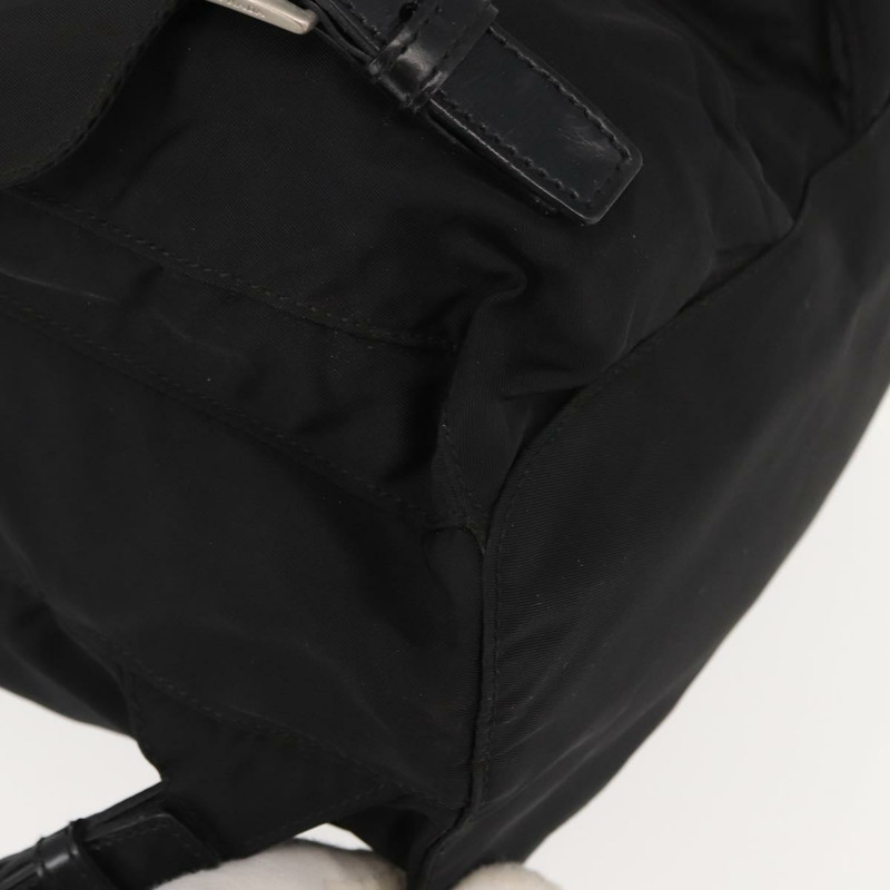 【日本直送】PRADA 雙肩包 尼龍 黑色 銀色 Auth am9466-16