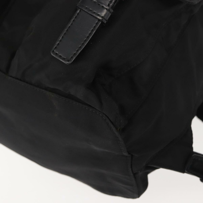 【日本直送】PRADA 雙肩包 尼龍 黑色 銀色 Auth am9466-17