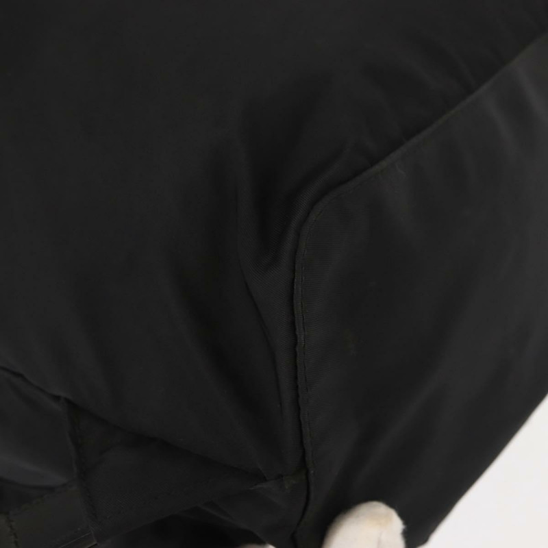 【日本直送】PRADA 雙肩包 尼龍 黑色 銀色 Auth am9466-18