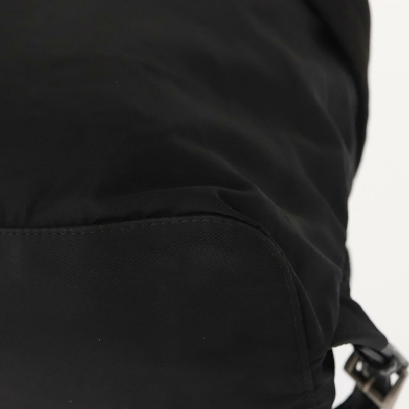 【日本直送】PRADA 雙肩包 尼龍 黑色 銀色 Auth am9466-19