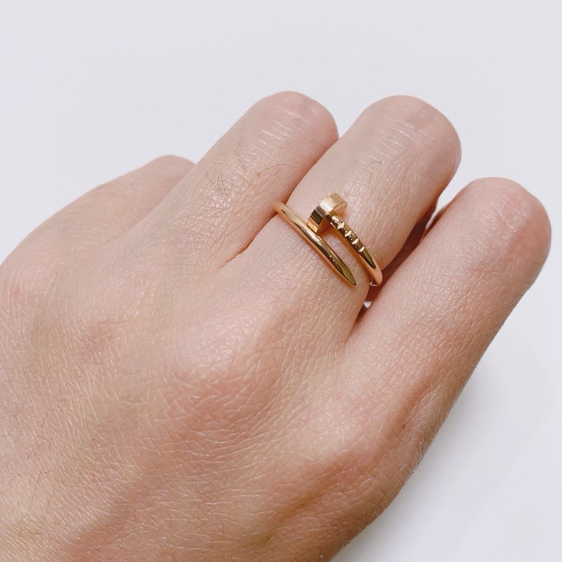 Cartier JUSTE UN CLOU玫瑰金窄版釘子50號戒指-3