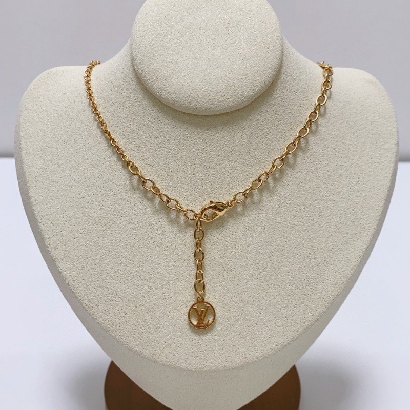 LV路易威登Blooming蒙田花卉金色項鍊 全長45.3cm-4