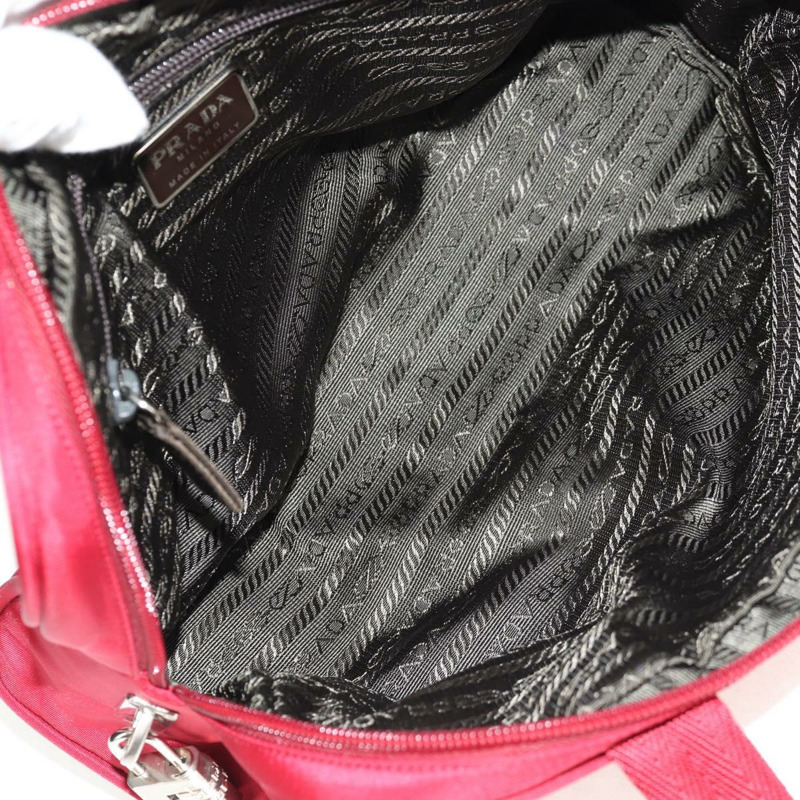 【日本直送】PRADA 單肩包 尼龍 紅色 銀色 正品 BA7317V-9