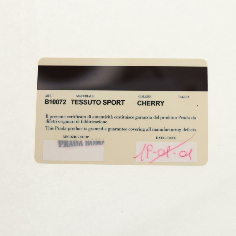 【日本直送】PRADA 單肩包 尼龍 紅色 銀色 正品 BA7317V-11