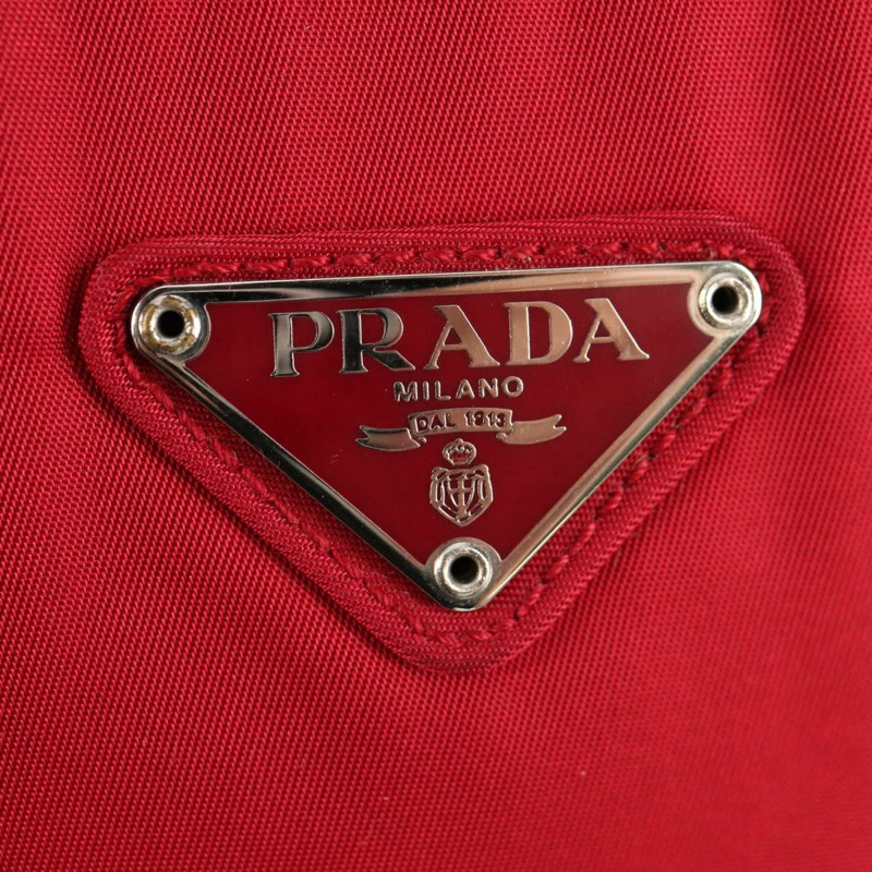 【日本直送】PRADA 單肩包 尼龍 紅色 銀色 正品 BA7317V-17