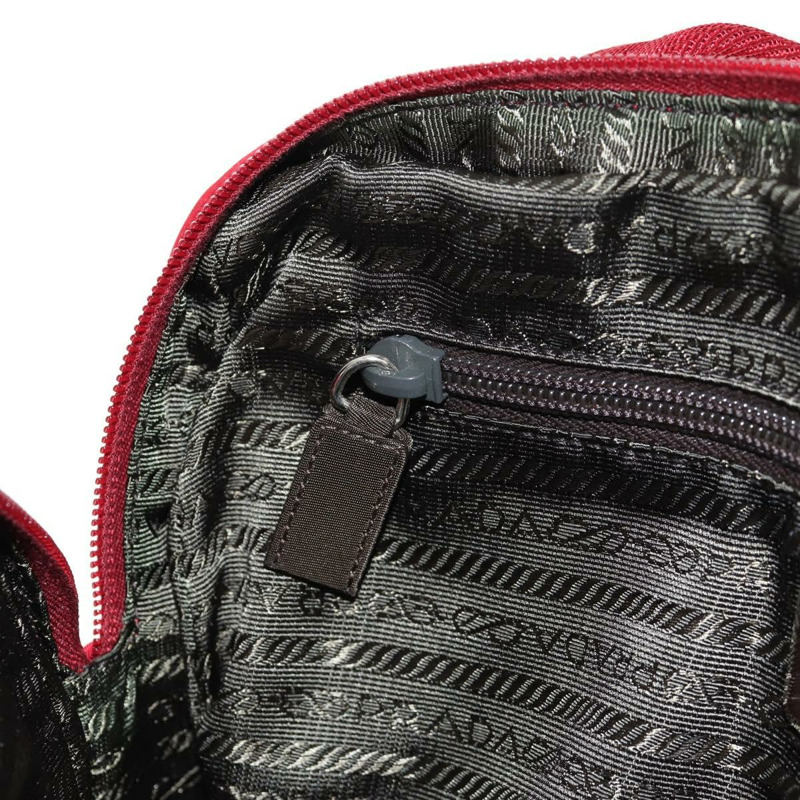 【日本直送】PRADA 單肩包 尼龍 紅色 銀色 正品 BA7317V-22