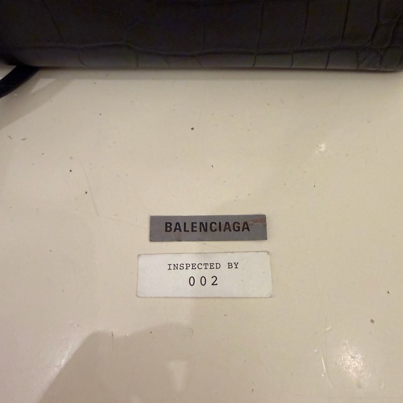 Balenciaga Sharp M 鱷魚紋皮革手提包｜黑色｜幾乎全新｜附防塵袋-11