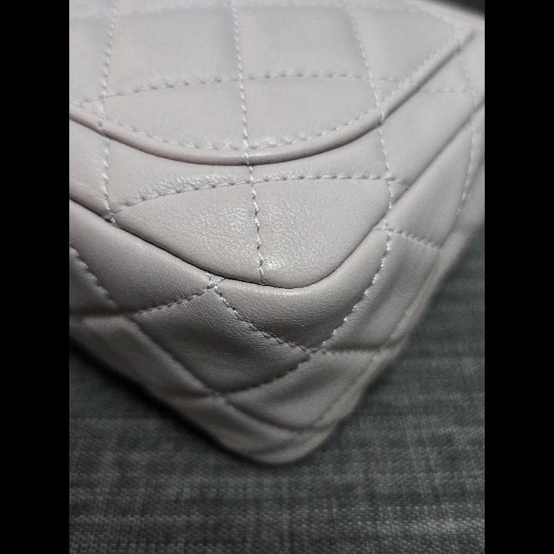 Chanel 香奈兒 金球方胖 灰色調香芋紫色 芯片款-21