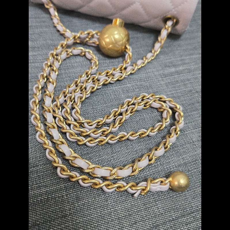 Chanel 香奈兒 金球方胖 灰色調香芋紫色 芯片款-32