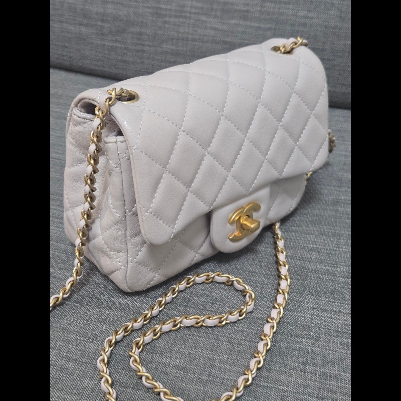 Chanel 香奈兒 金球方胖 灰色調香芋紫色 芯片款-7