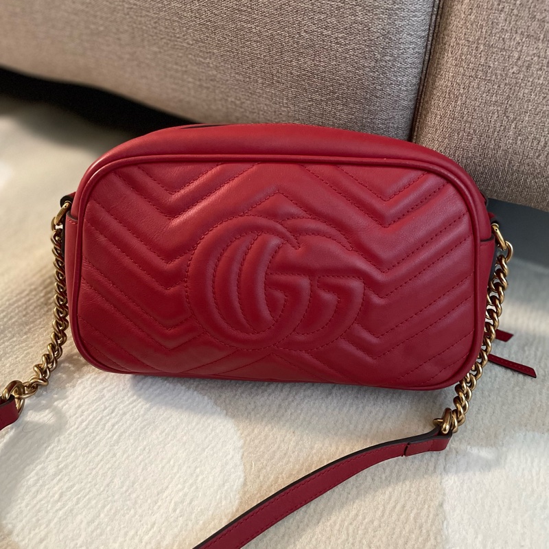 Gucci marmont 紅色相機包-1