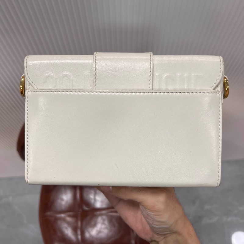 Dior 迪奧 蒙田30 mini 白金全皮盒子包-1