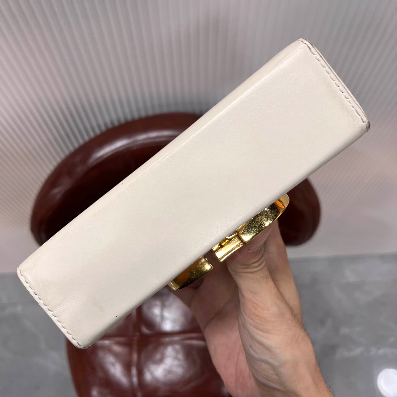 Dior 迪奧 蒙田30 mini 白金全皮盒子包-4