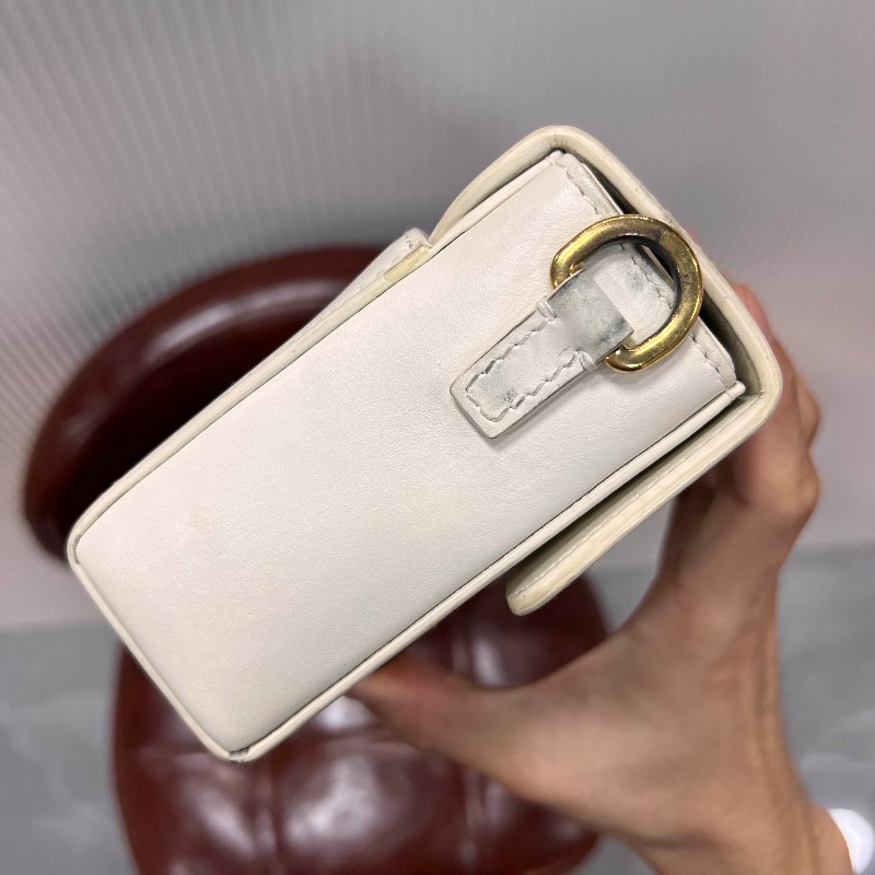 Dior 迪奧 蒙田30 mini 白金全皮盒子包-5