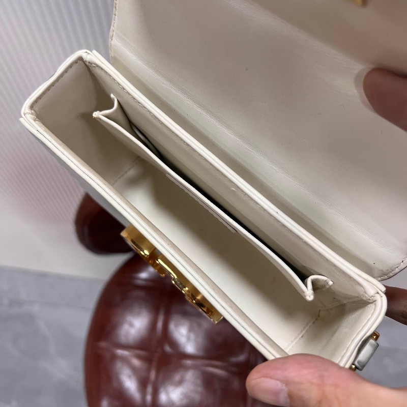 Dior 迪奧 蒙田30 mini 白金全皮盒子包-15
