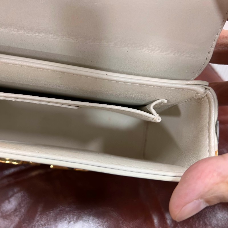 Dior 迪奧 蒙田30 mini 白金全皮盒子包-17