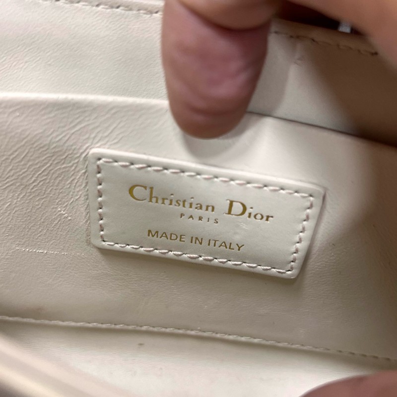 Dior 迪奧 蒙田30 mini 白金全皮盒子包-18