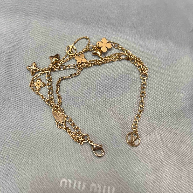 LV 字母花卉水晶多層手鏈-3