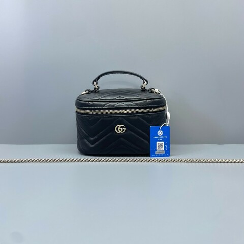 Gucci古馳馬蒙小號化妝包黑色