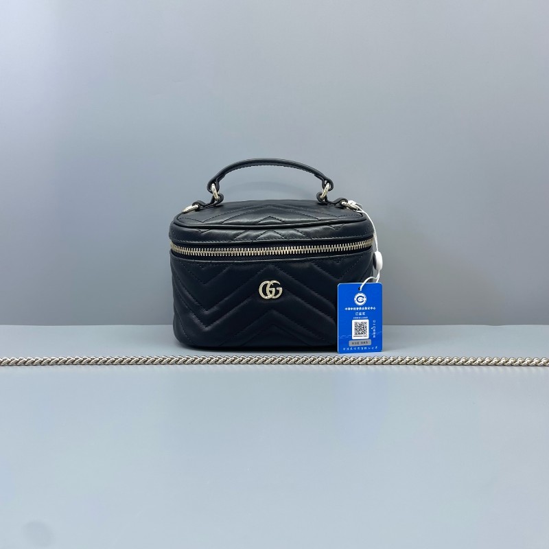 Gucci古馳馬蒙小號化妝包黑色-0