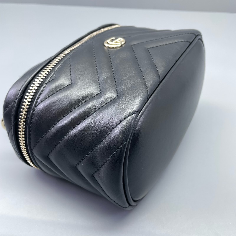 Gucci古馳馬蒙小號化妝包黑色-5