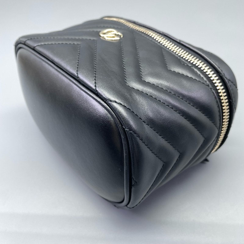 Gucci古馳馬蒙小號化妝包黑色-6