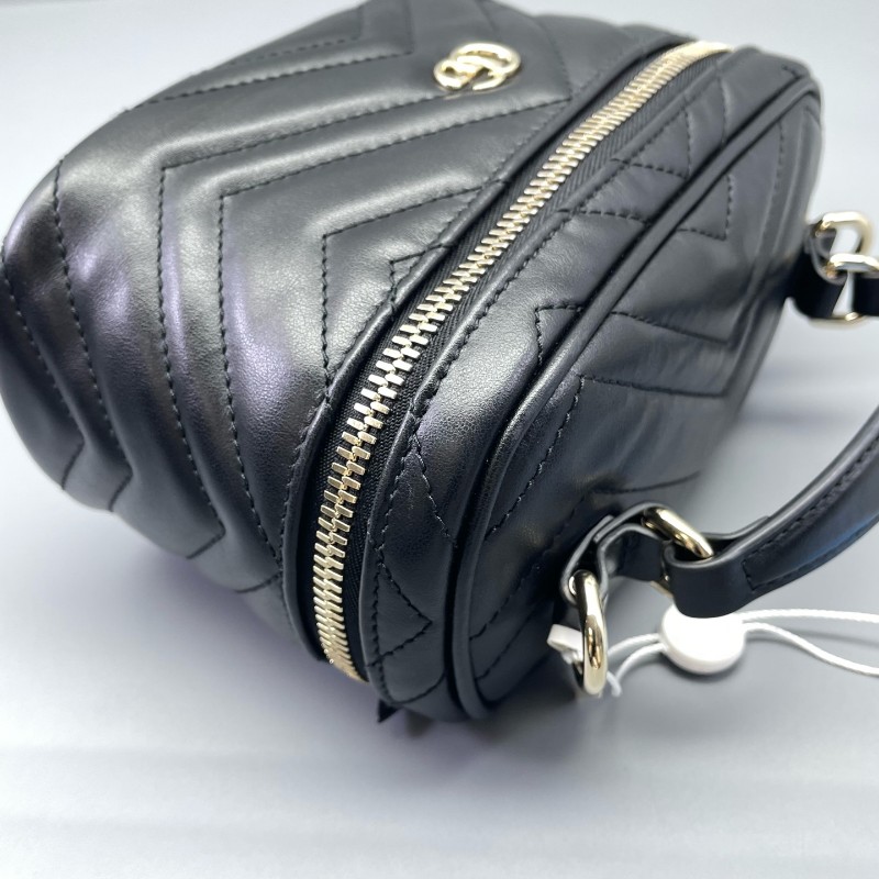 Gucci古馳馬蒙小號化妝包黑色-7