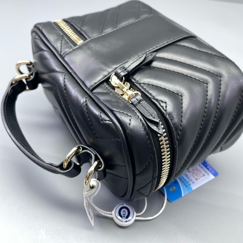 Gucci古馳馬蒙小號化妝包黑色-12