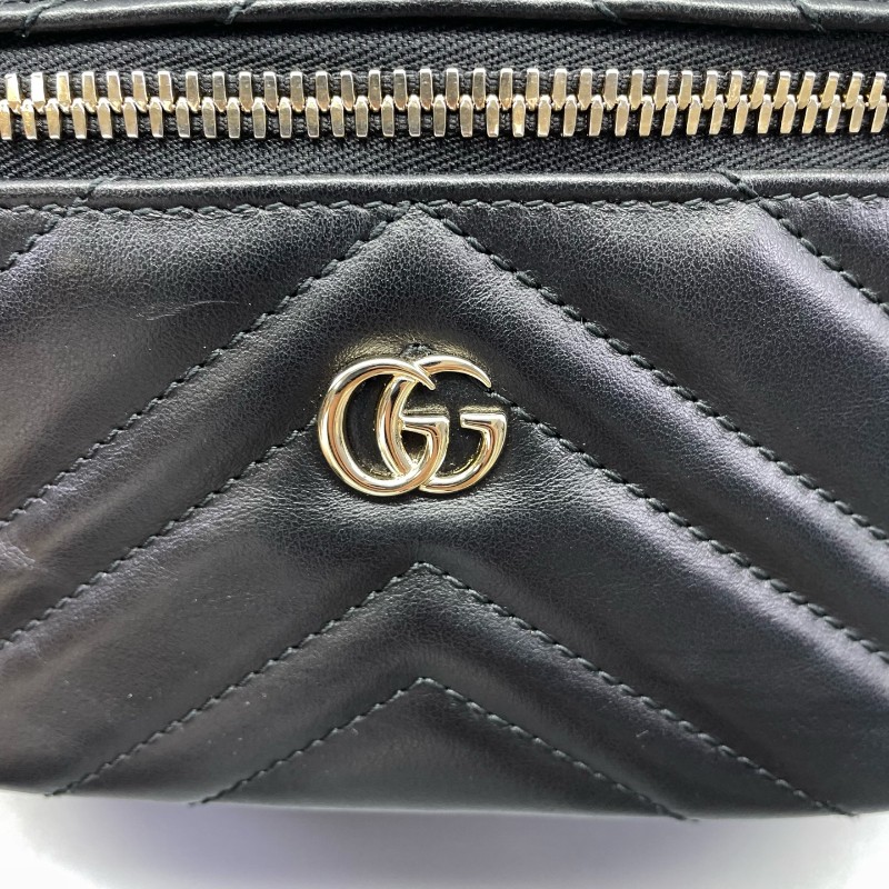 Gucci古馳馬蒙小號化妝包黑色-13