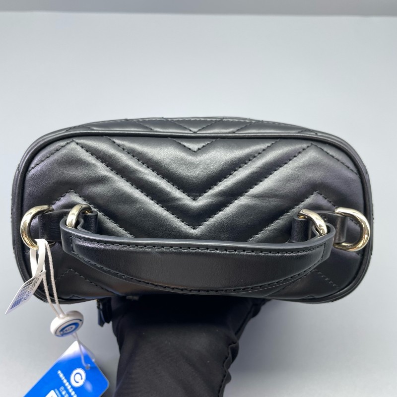 Gucci古馳馬蒙小號化妝包黑色-16