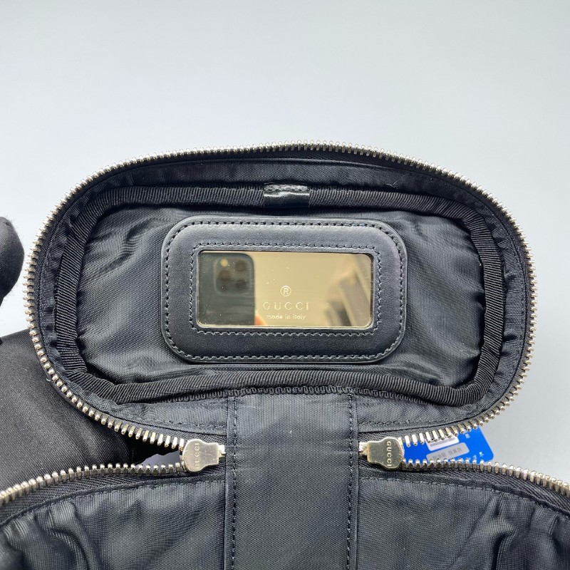 Gucci古馳馬蒙小號化妝包黑色-18