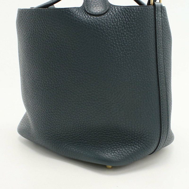 愛馬仕 Picotin Lock PM 手提包，U 字印記，女士，綠色-4