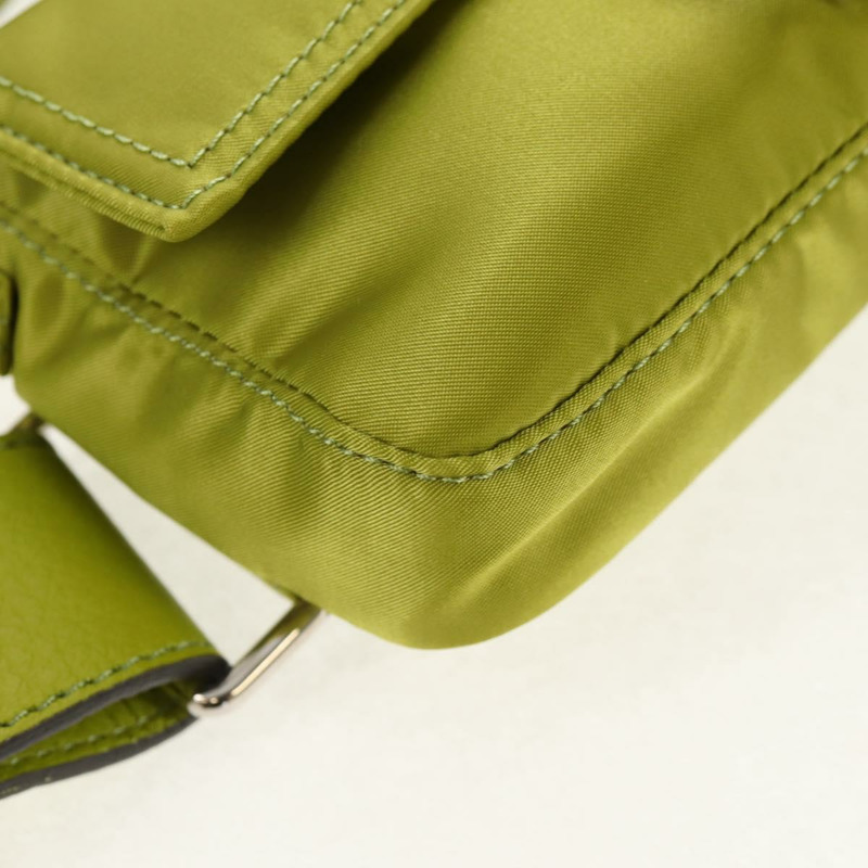 【日本直送】FENDI POTER 肩背包 尼龍 兩用 綠色 銀色 正品 121360M-15