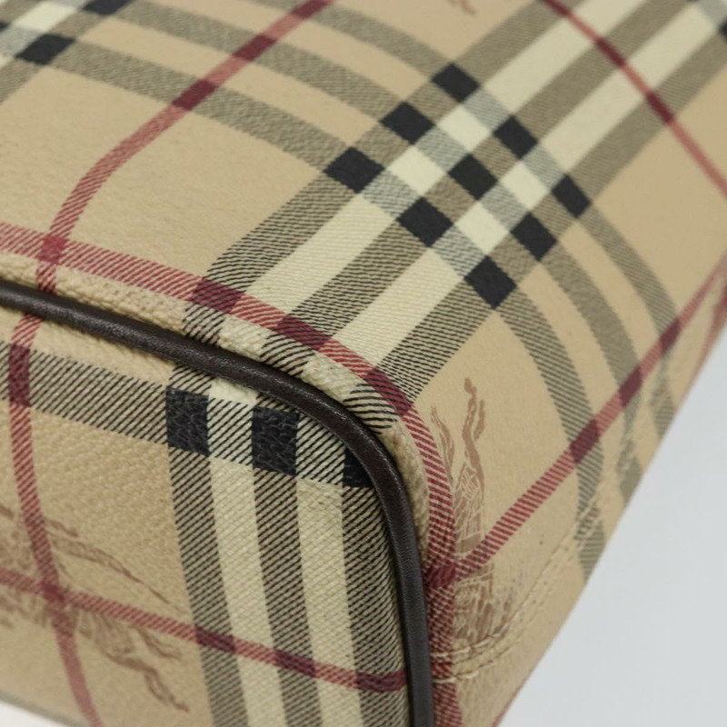 【日本直送】BURBERRY Nova 格紋手提包 PVC 皮革 米色 金色 正品 148869-14