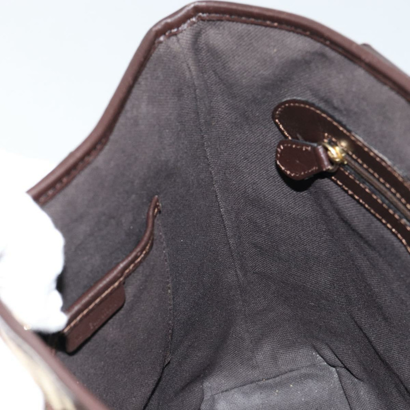 【日本直送】BURBERRY Nova 格紋手提包 PVC 皮革 米色 金色 正品 148869-17