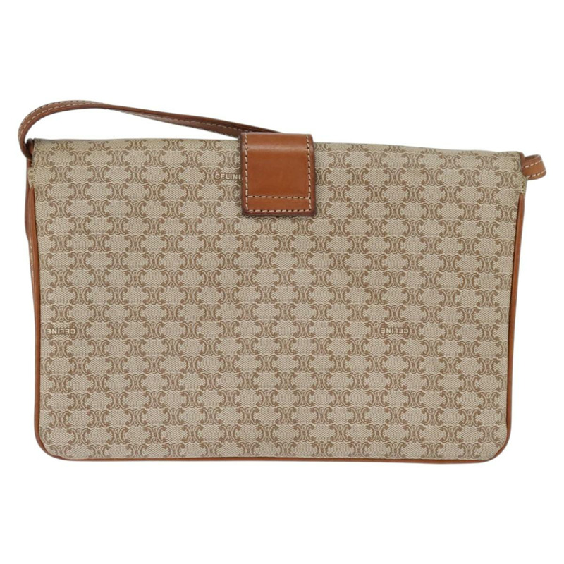 【日本直送】CELINE Macadam帆布肩背包 PVC米色金色 正品 150387-1