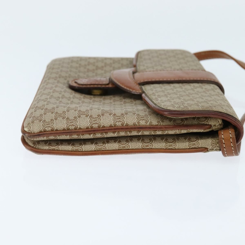 【日本直送】CELINE Macadam帆布肩背包 PVC米色金色 正品 150387-3