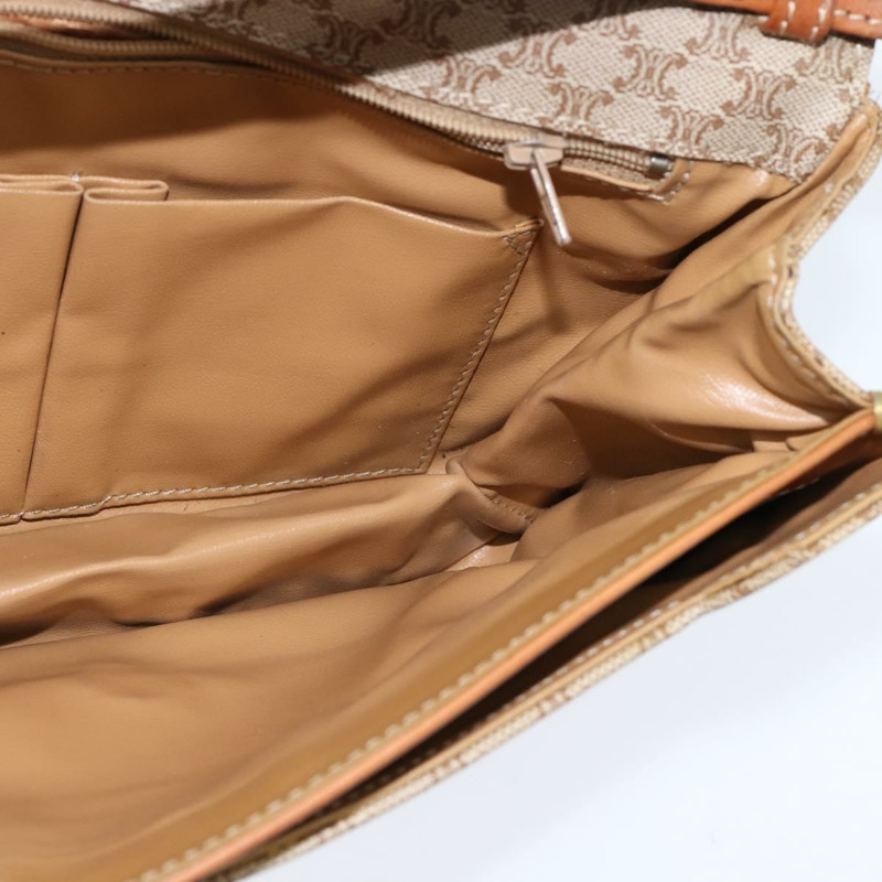 【日本直送】CELINE Macadam帆布肩背包 PVC米色金色 正品 150387-17