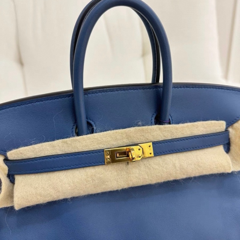 愛馬仕birkin 25 瑪瑙藍金扣 swift 皮 A刻 狀態非常好-1