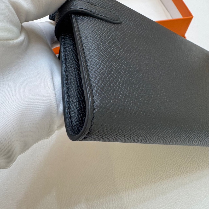 🌈Hermes🧡Kelly Wallet🧡黑色銀扣🌟全新未使用🌟Epsom皮🌟-6